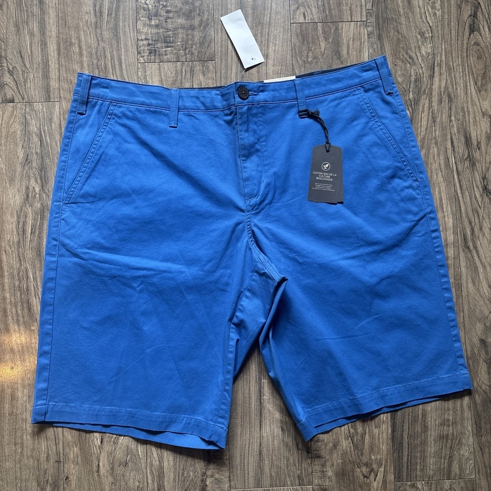 Timberland Relaxed Fit Mens Shorts 40 W Chino Blue‎ Stretch Organic Cotton  NWT
